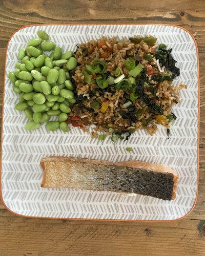 Example of a type of bean i.e. edamame bean you can eat to get one of your five a day intake of fruit , vegetables and pulses.